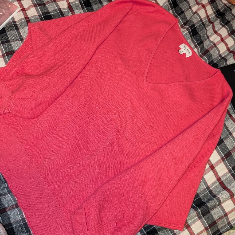 Hudson Bay Pink V-Neck Sweater